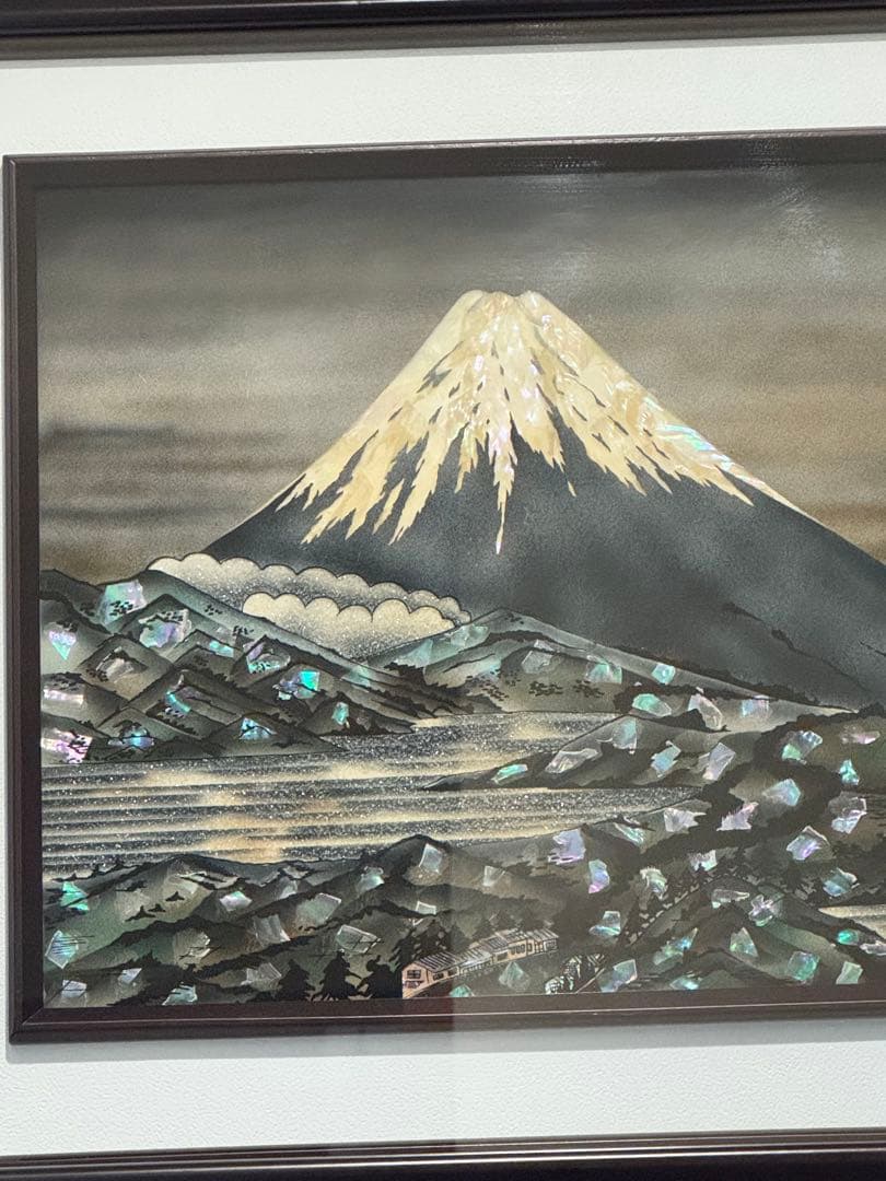 螺鈿山富士額 和室飾り額
