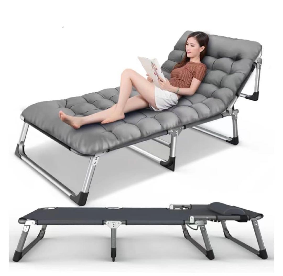 簡易ベッド 折り畳みベッド ソファーベッド シングル コンパクト グレー