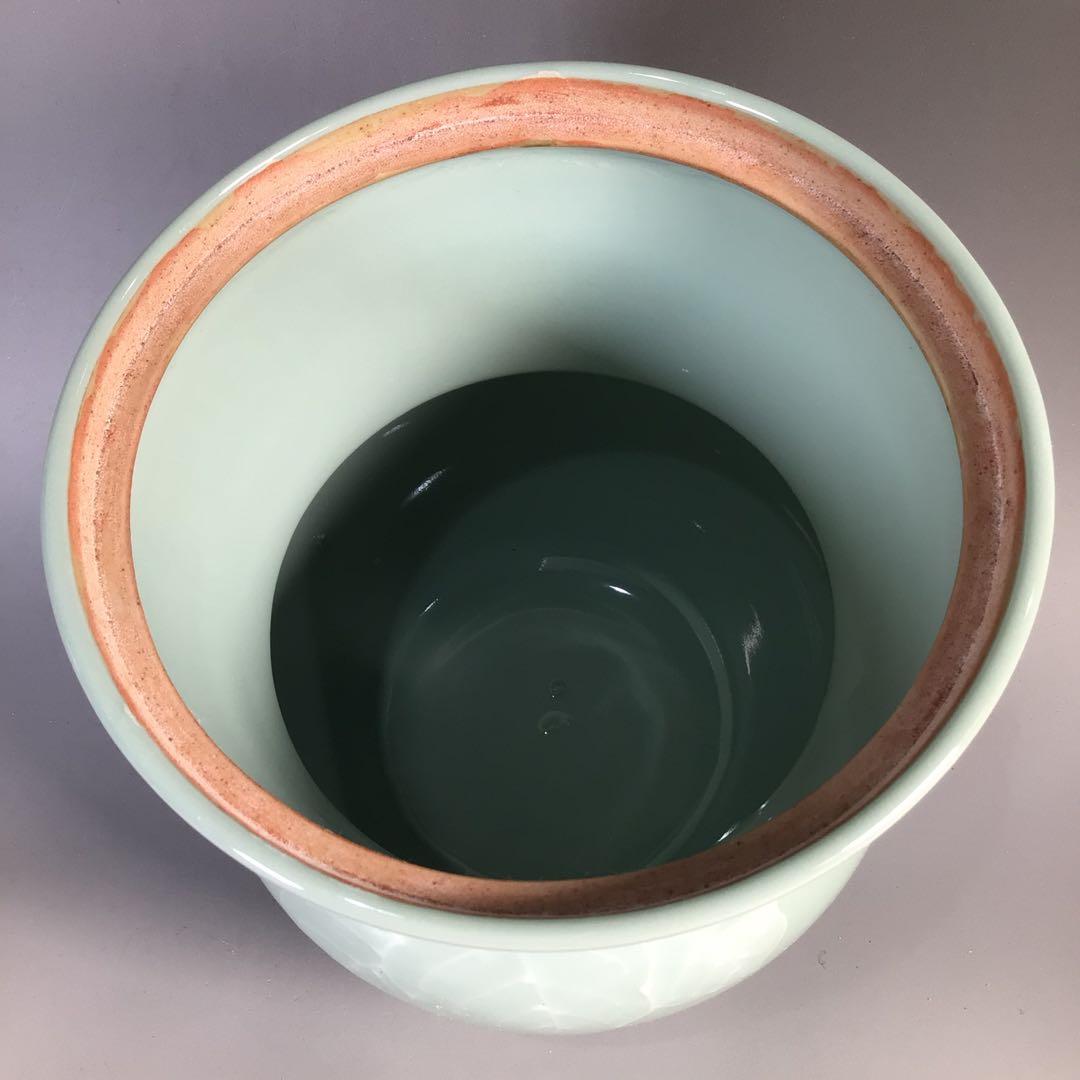 Ｍ５６６　皆具　『京焼』『平安静山造』『桐文』『青磁皆具』　共箱　茶道具