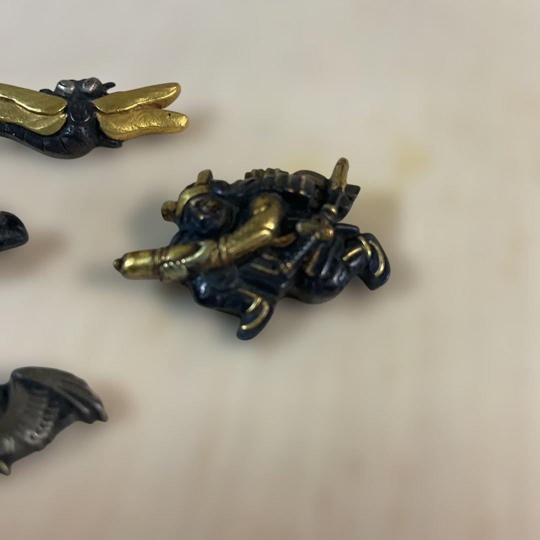 武具　　刀装具　目貫　江戸時代　骨董　4種4個