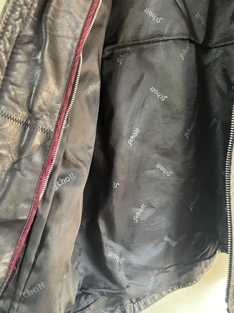 【古着】レザー シングルライダースジャケット