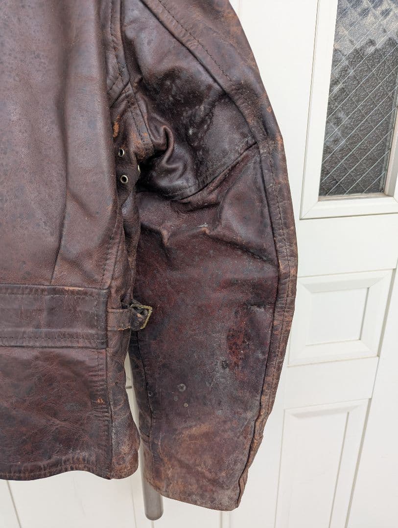 AEROLETHER Co ホースハイドsize38シングルライダース