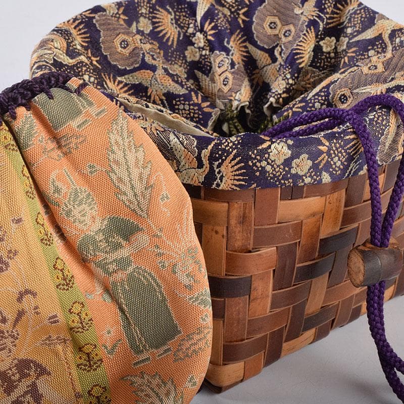 茶道具　桑茶箱　鉄絵草文　茶碗　黄交趾花文　振出など　九点　一式　M　R8950