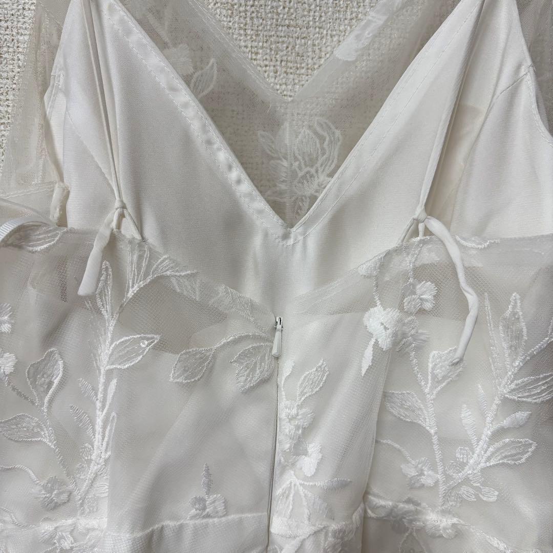 ドレスプロダクション　総レースキャミソールスレンダードレスW326