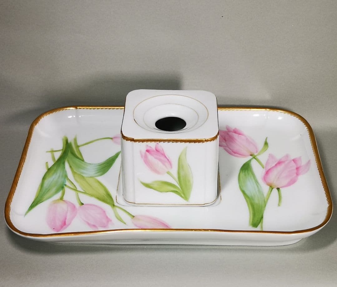 【Antique】  インク壺&トレイ　(レア品)