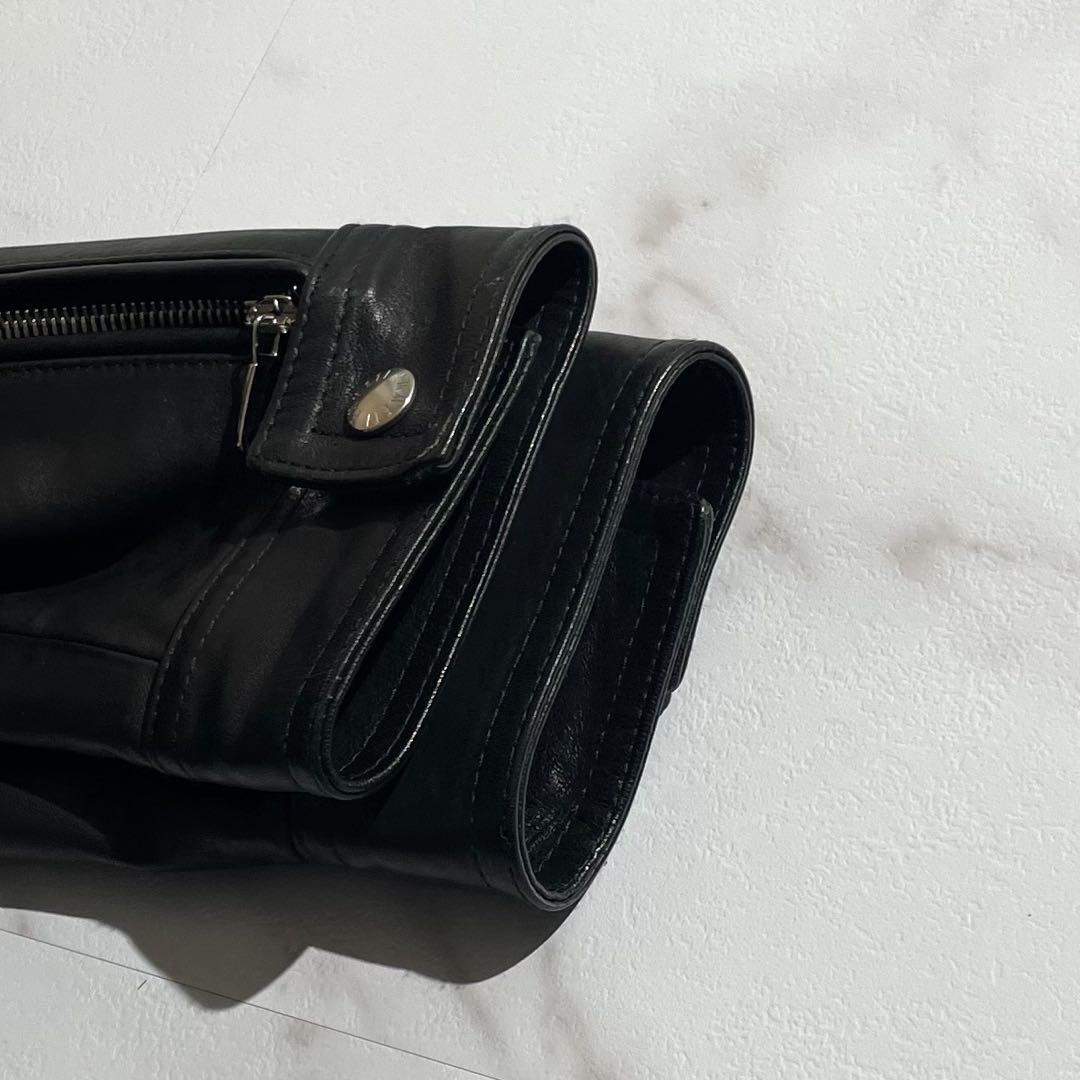 極美品✨EMMETI アンドレア シングルライダース レザージャケット S 黒