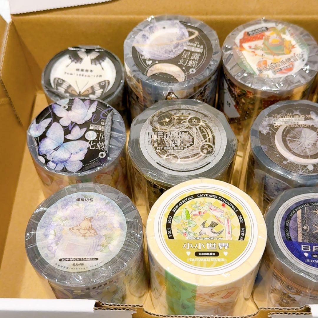 【蝶マステ多めセット】海外マスキングテープ 装飾マステ 新品 11巻 まとめ売り