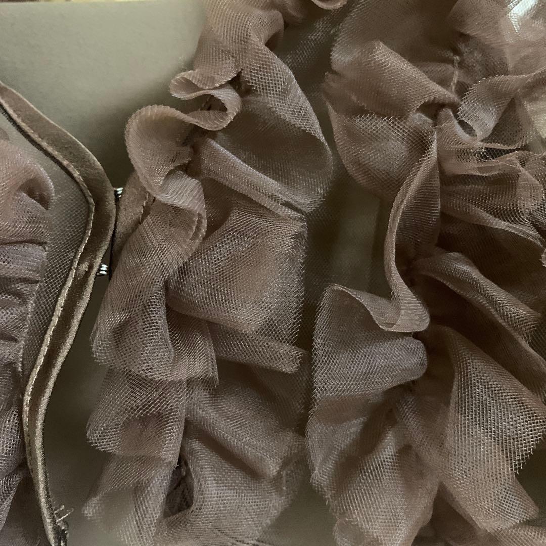 atloチュールベスト付きブラウンドレス　ネックレスつき