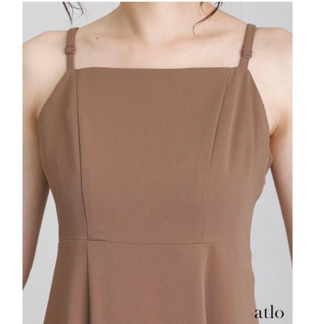 atloチュールベスト付きブラウンドレス　ネックレスつき