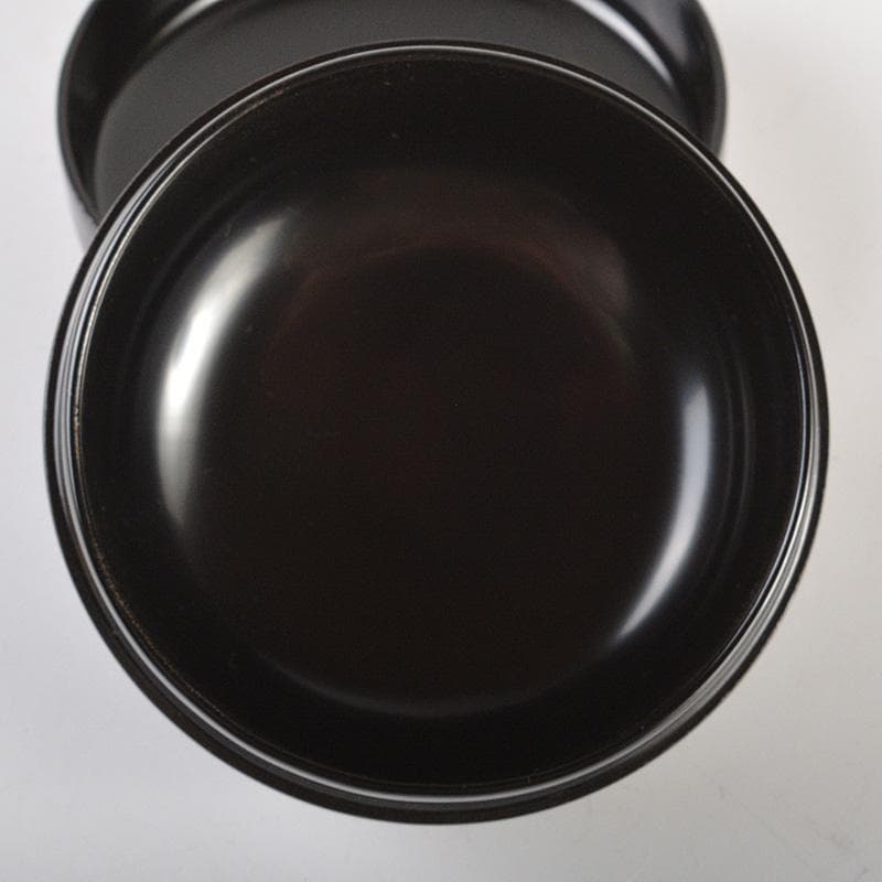 茶道具　塗師　牧田芳祥作　日の出鶴蒔絵　中棗　共箱　V　6594