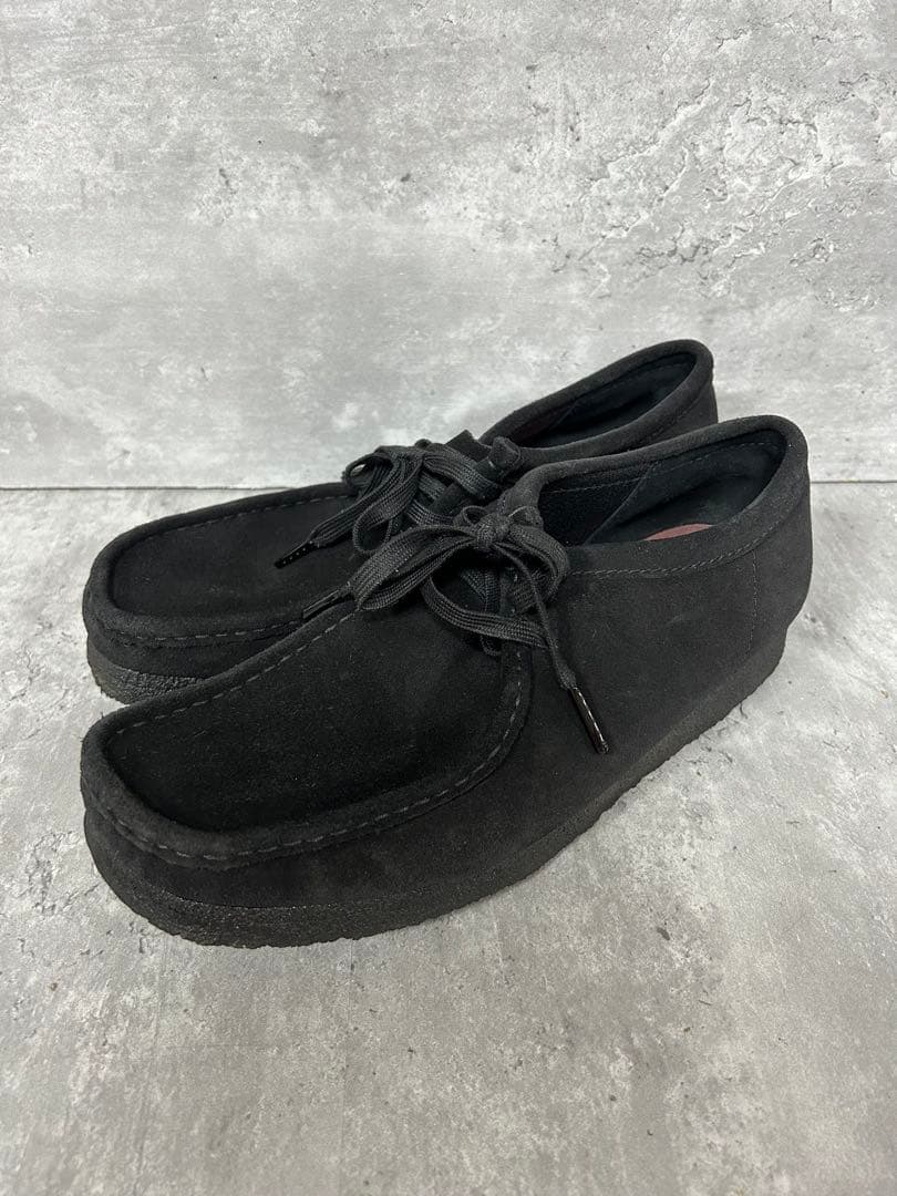 CLARKS クラークスオリジナルズ　ワラビー 黒 スエード　26.5