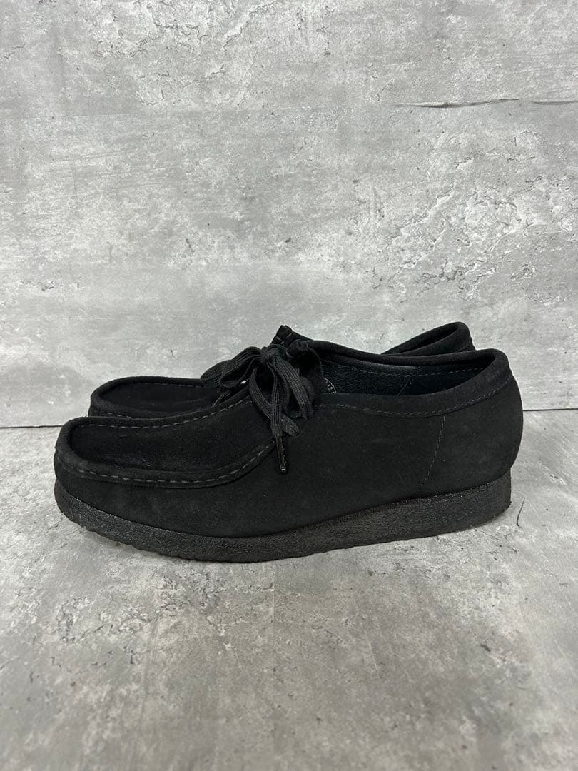 CLARKS クラークスオリジナルズ　ワラビー 黒 スエード　26.5