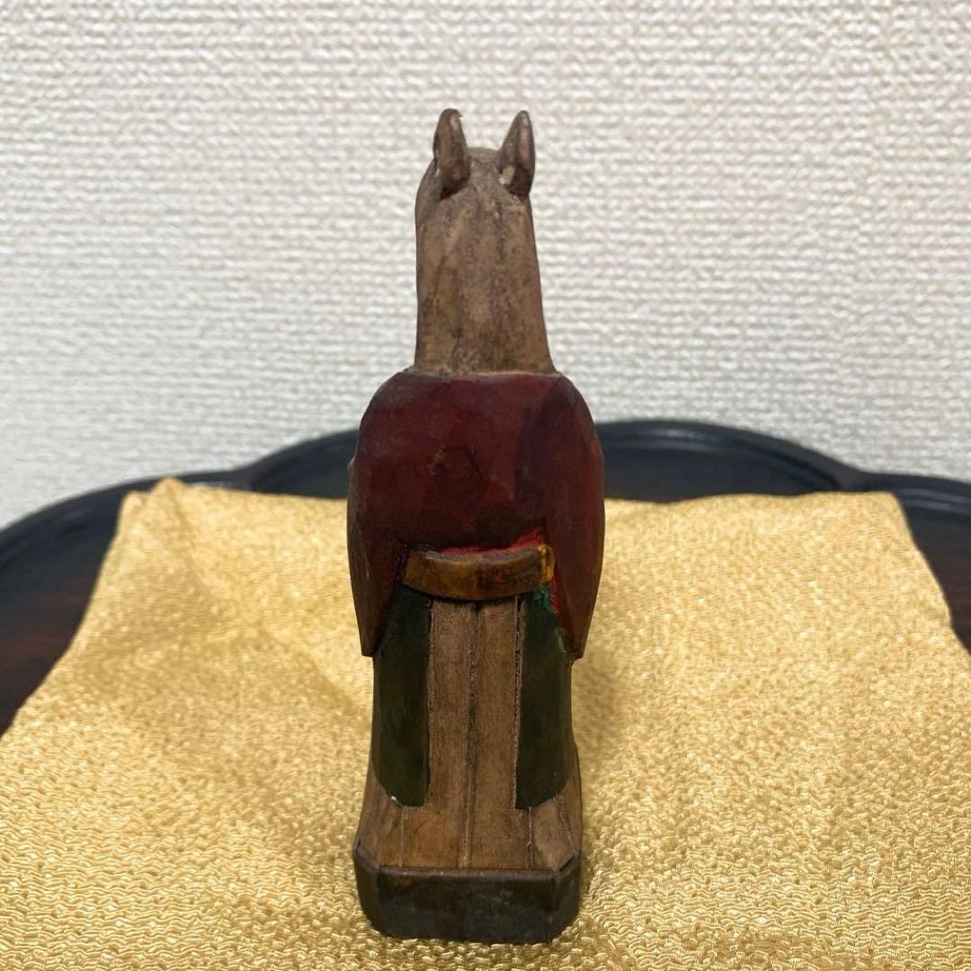 ②【貴重】獣頭人身十二支像　木彫　高さ13cm 李朝　新羅　朝鮮美術