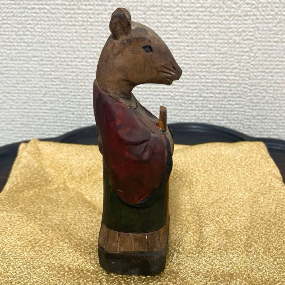 ②【貴重】獣頭人身十二支像　木彫　高さ13cm 李朝　新羅　朝鮮美術