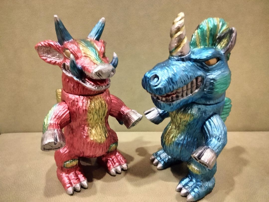 ソフビ　monstock　怪獣　馬頭羅　牛頭羅　izumonster　安楽安作