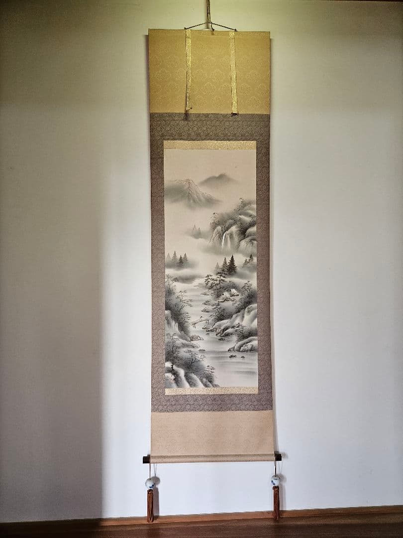 掛け軸-水墨山水画