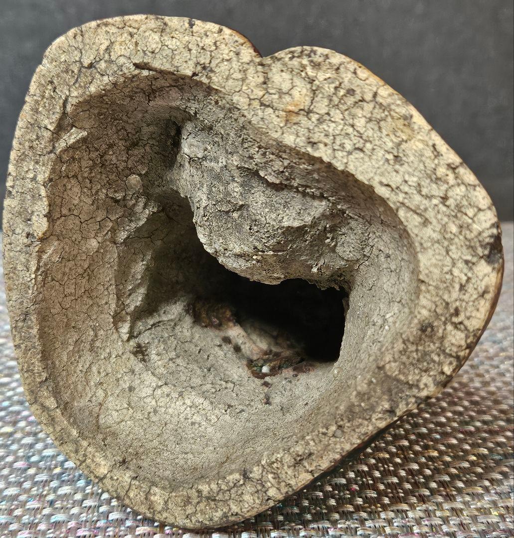 中国・日本古陶磁器　時代古作品　古陶磁器　陶器製　辰砂釉　狐像　神狐　お稲荷様