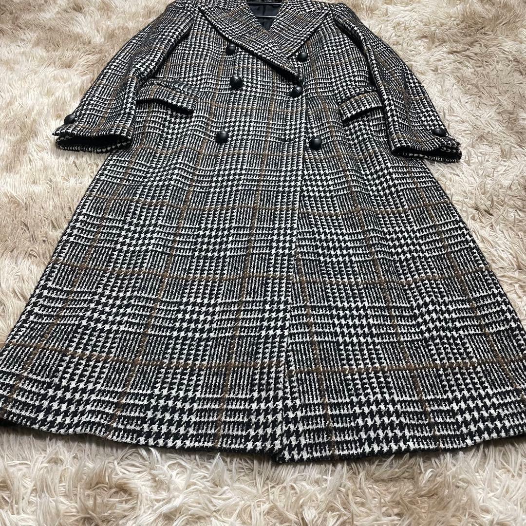 ほぼ未使用 タリアトーレ チェスターコート ダブルブレスト ツイード レディース