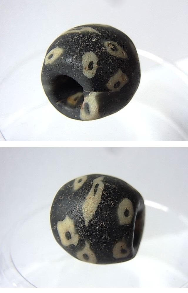 ★C0502★古代 (06) ガラスビーズ とんぼ玉 イスラム モザイク眼