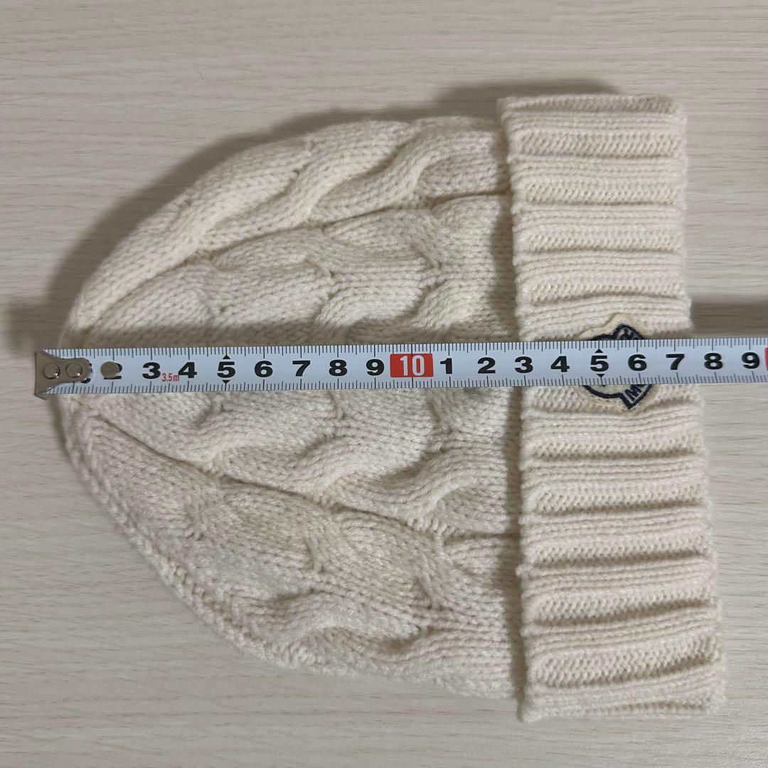 美品✨MONCLER モンクレール　アイボリー　キッズ　ビーニー　ケーブル編み