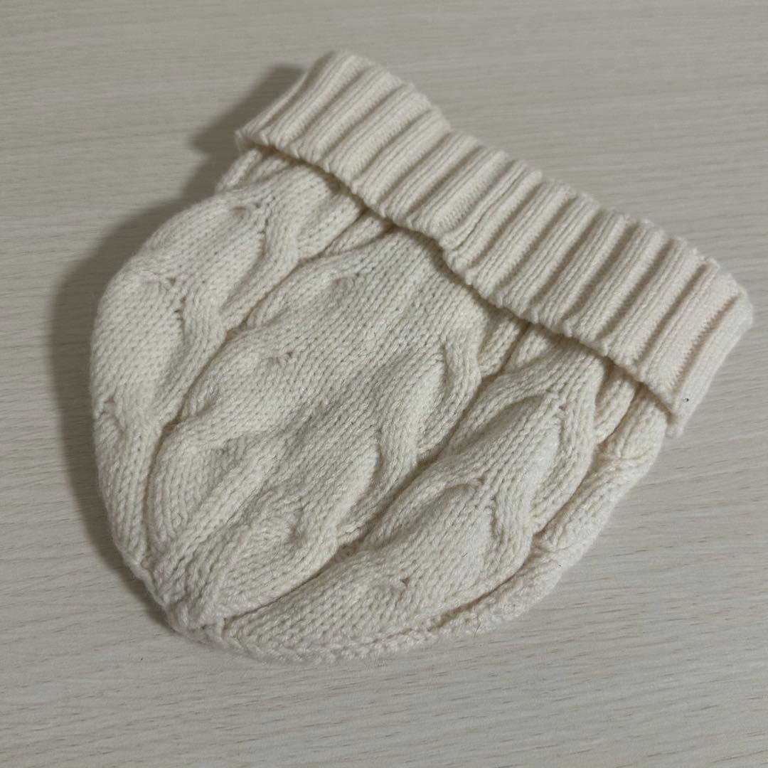 美品✨MONCLER モンクレール　アイボリー　キッズ　ビーニー　ケーブル編み