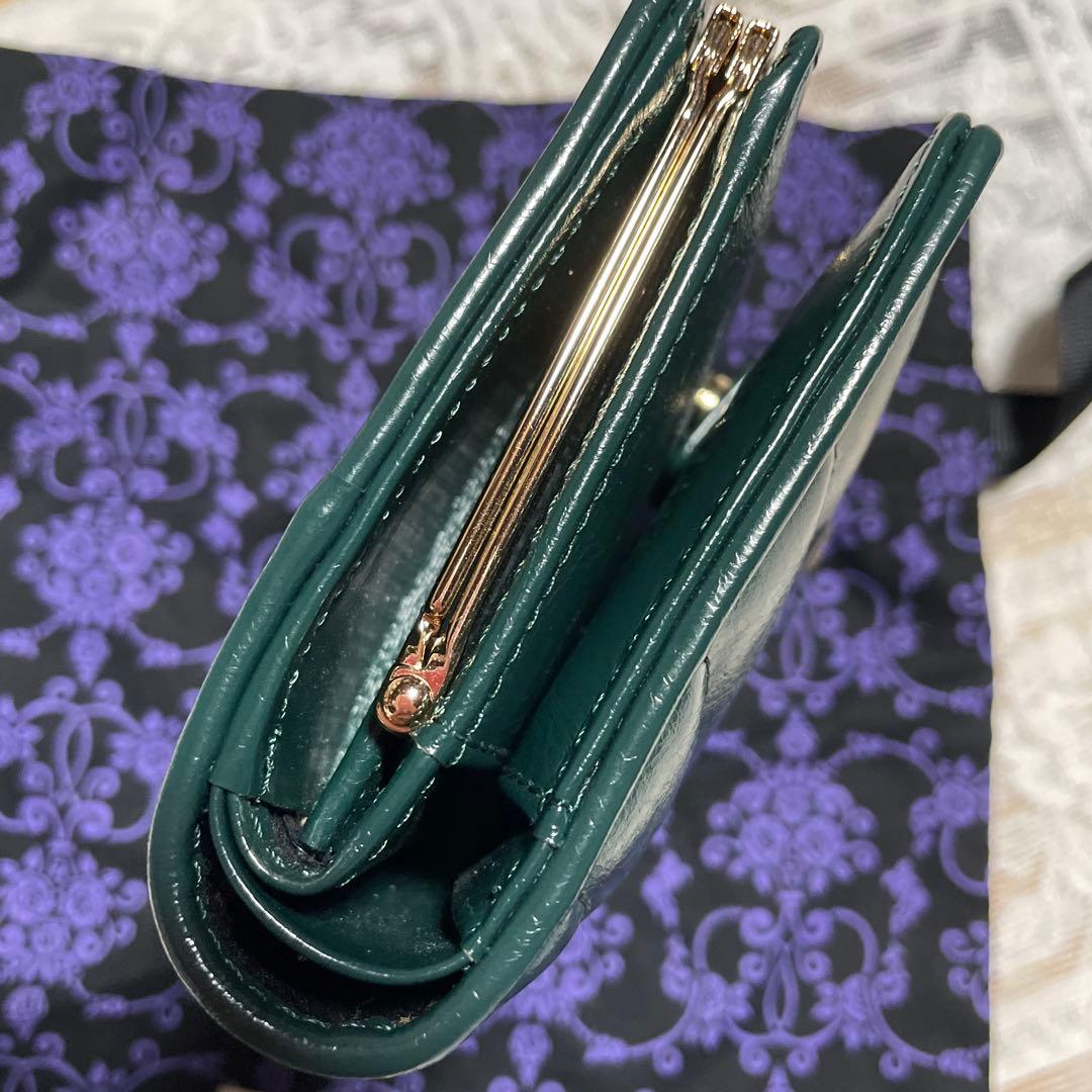 ANNA SUI ポワロ　がま口財布　折り財布　アナスイ　レザー財布　極美品