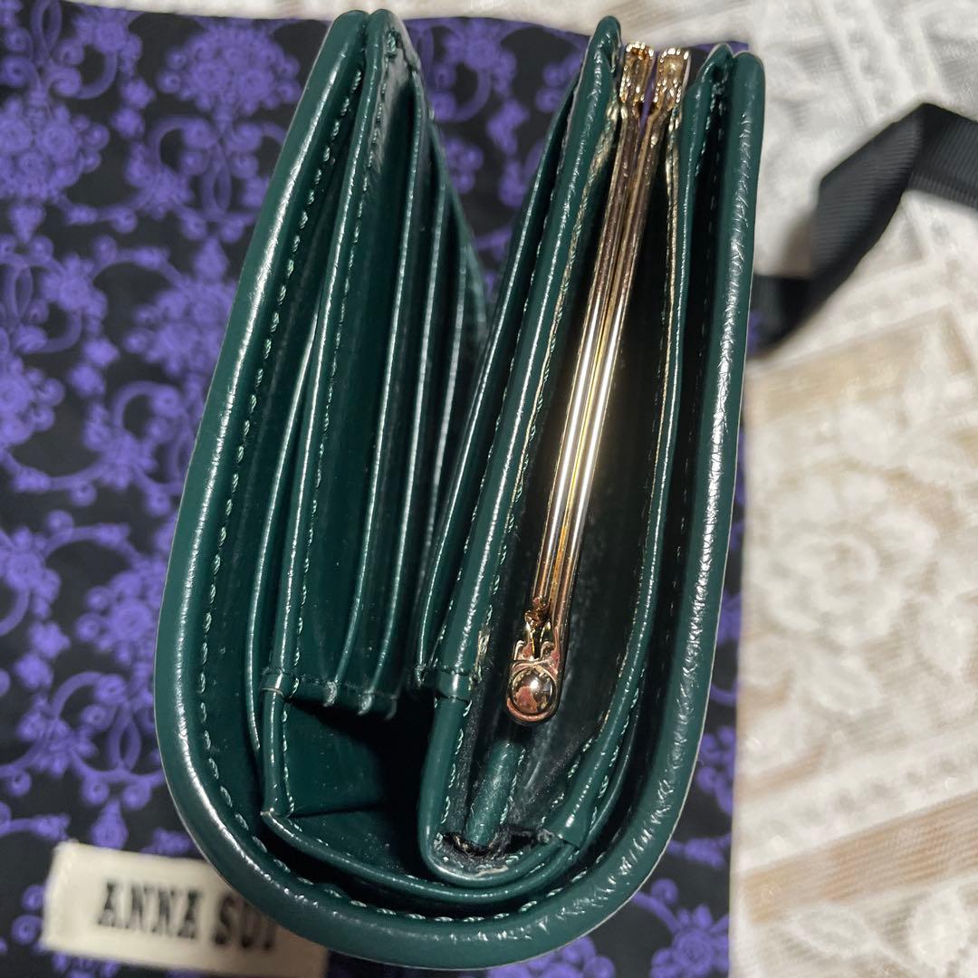 ANNA SUI ポワロ　がま口財布　折り財布　アナスイ　レザー財布　極美品