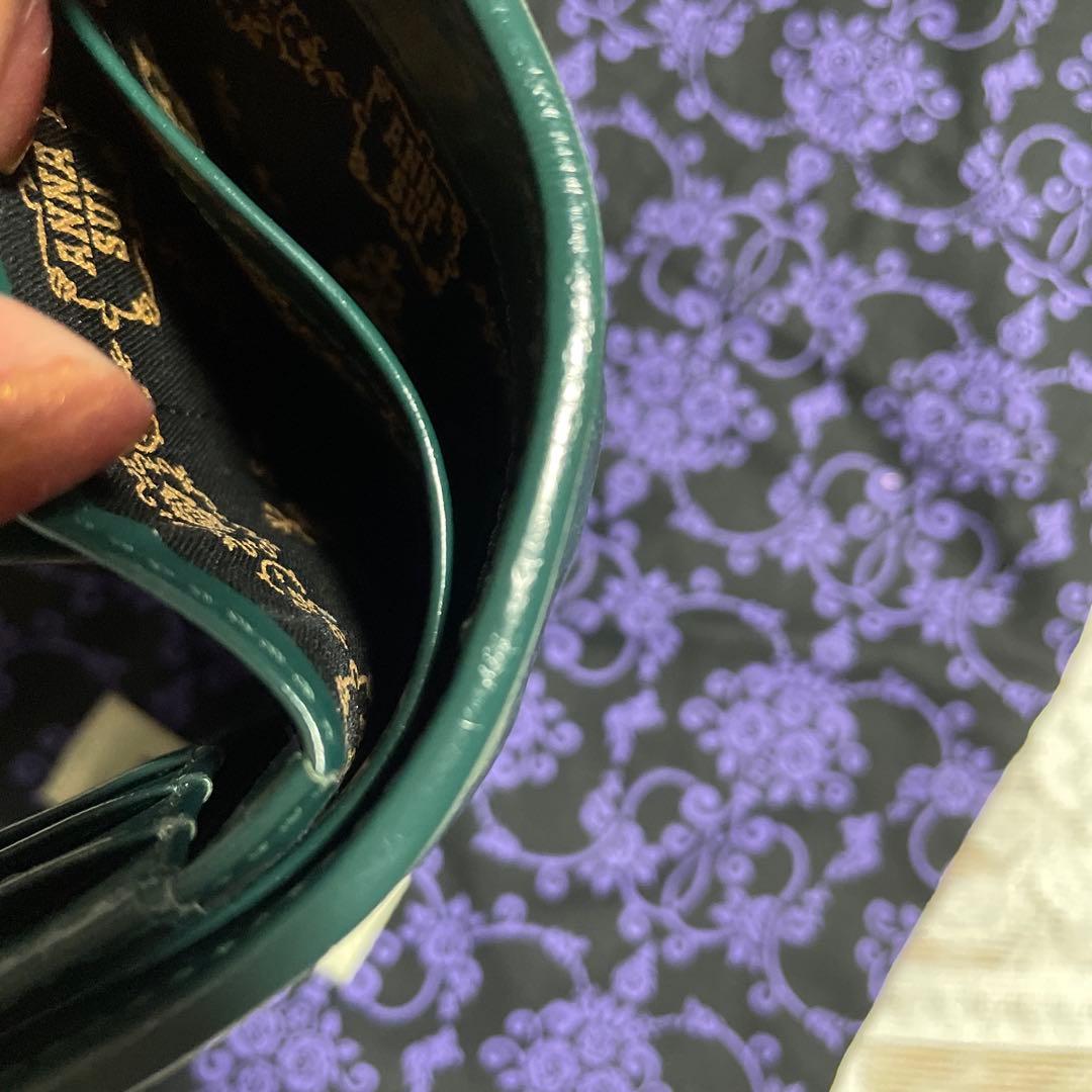 ANNA SUI ポワロ　がま口財布　折り財布　アナスイ　レザー財布　極美品