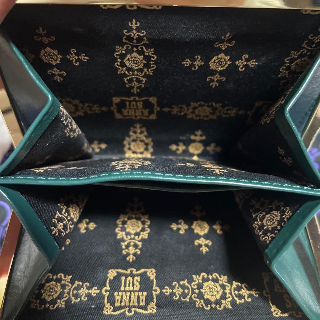 ANNA SUI ポワロ　がま口財布　折り財布　アナスイ　レザー財布　極美品