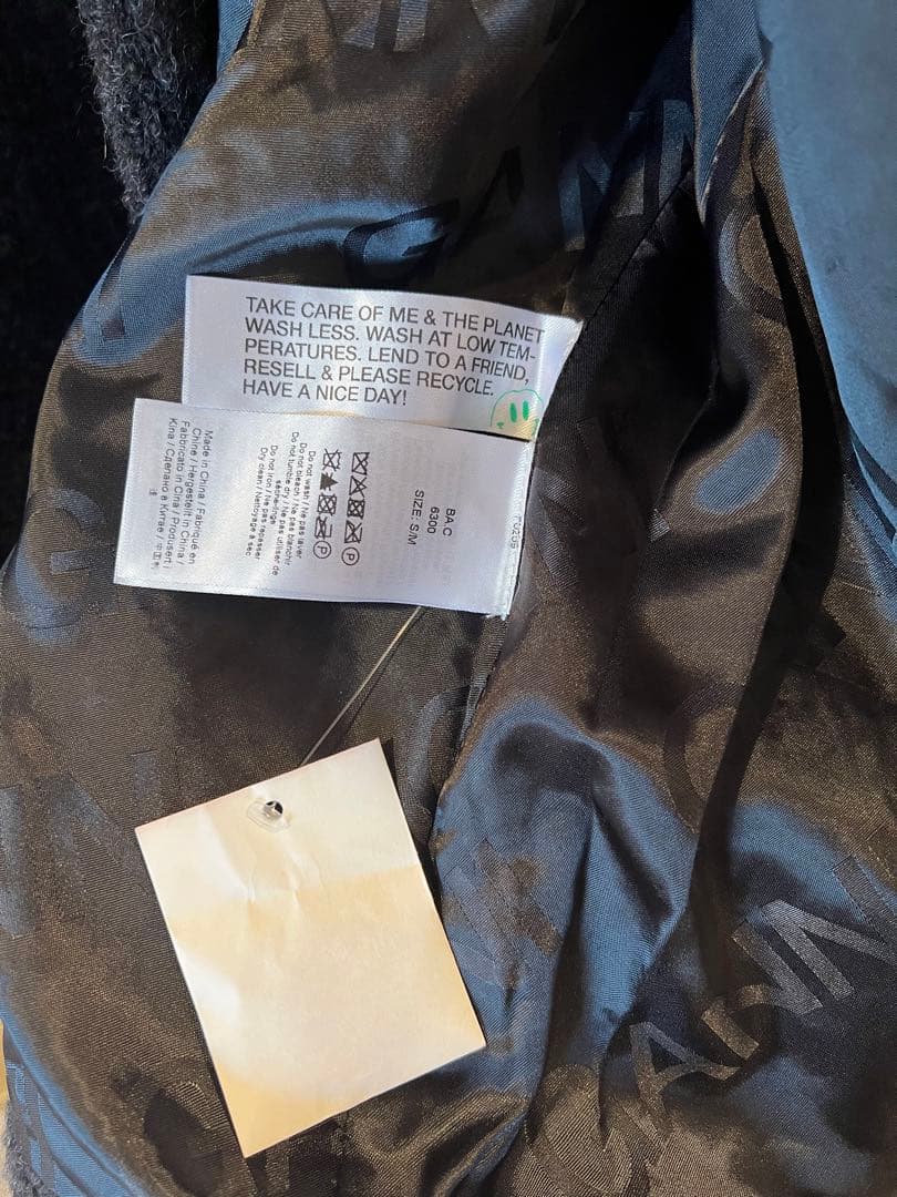 GANNI Recycled wool-blend bouclé coat