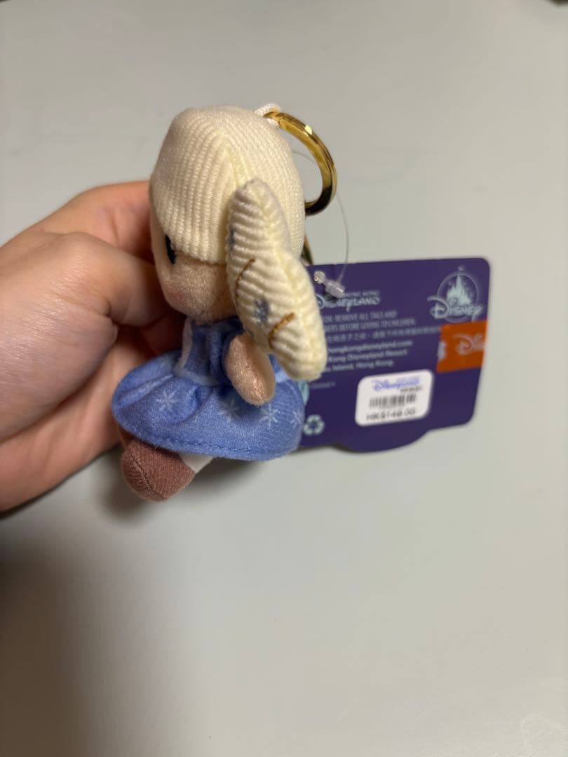 香港ディズニー アナ エルサ ぬいぐるみキーチェーン アナ雪 クリスマス