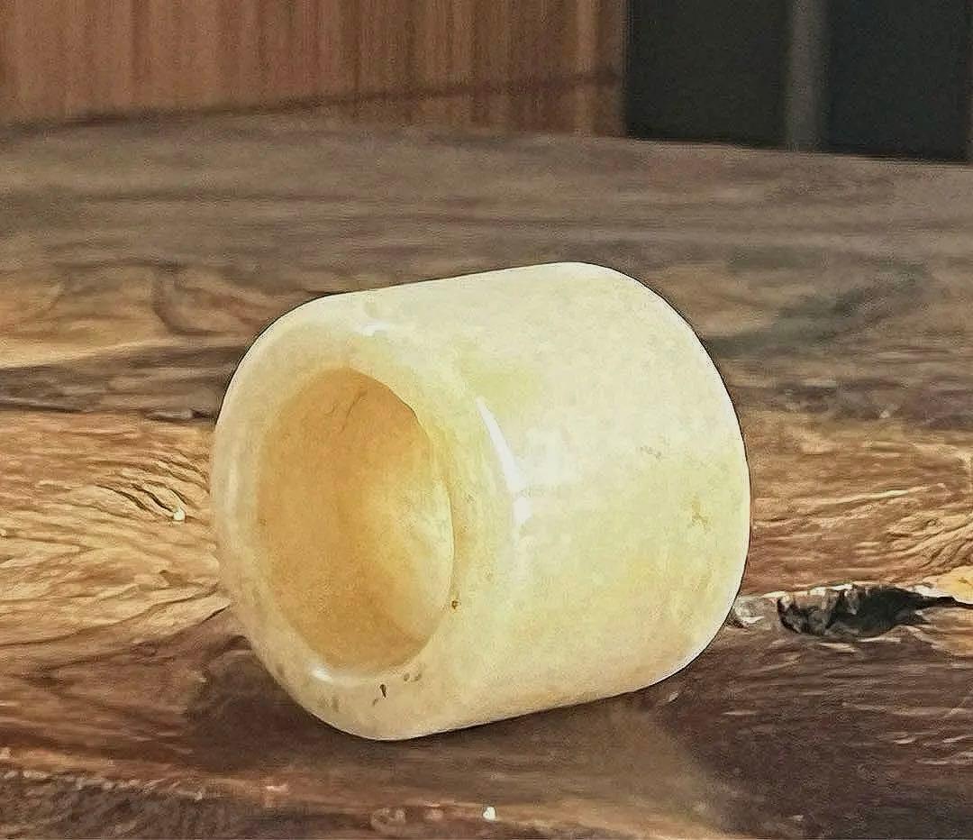 中国美術 清朝時代 古和田玉彫り 素紋板指