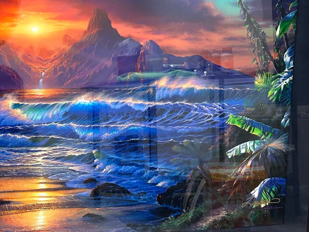 真作　ラッセン（Lassen） 【エスケープ】 手彩色ラッセングラフ 直筆サイン