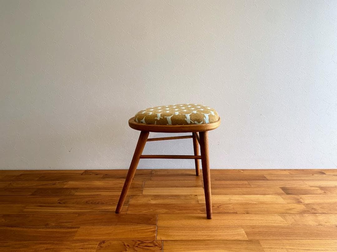 1968s 希少 秋田木工 No.68 スツールカスタム 張替済