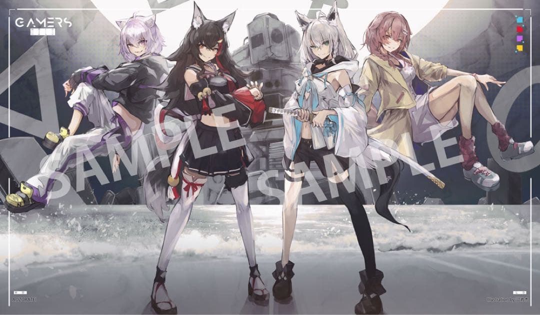 ホロライブゲーマーズ フブキ ミオ おかゆ 碧空亭 プレイマット