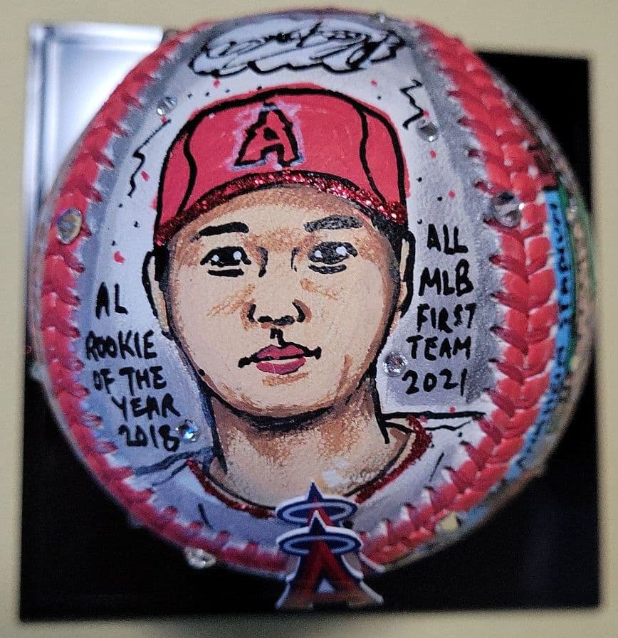 f*u様 #◆⚾大谷翔平選手直筆⚾×チャールズ・ファジーノ ハンドペイント完全受