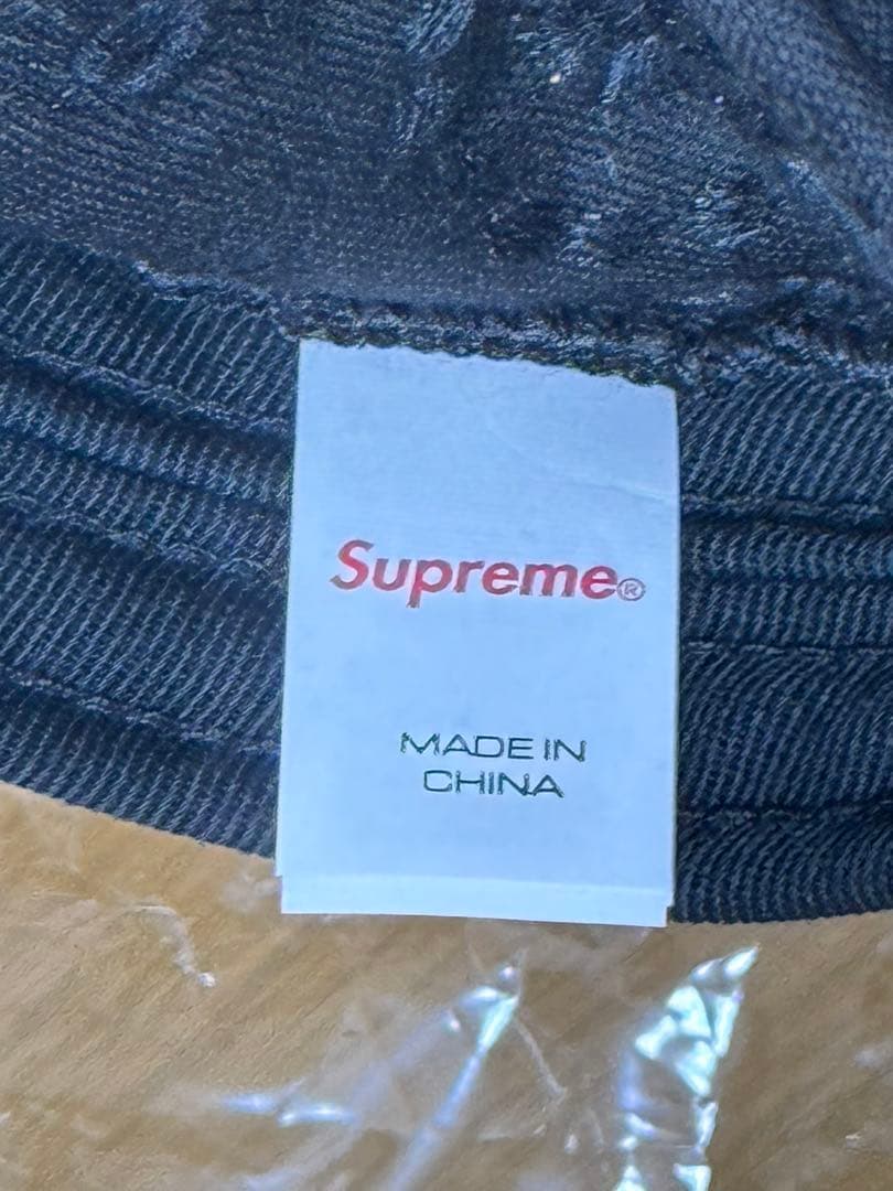 新品Supreme Velvet Paisley Camp Cap 黒