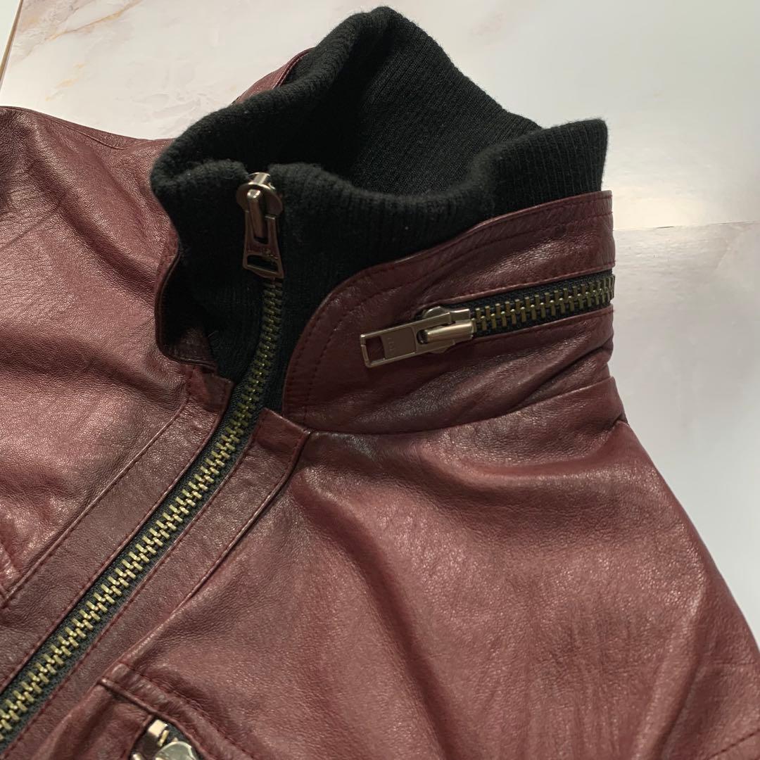 JACKROSEジャックローズピッグレザー ハイネック シングルライダース