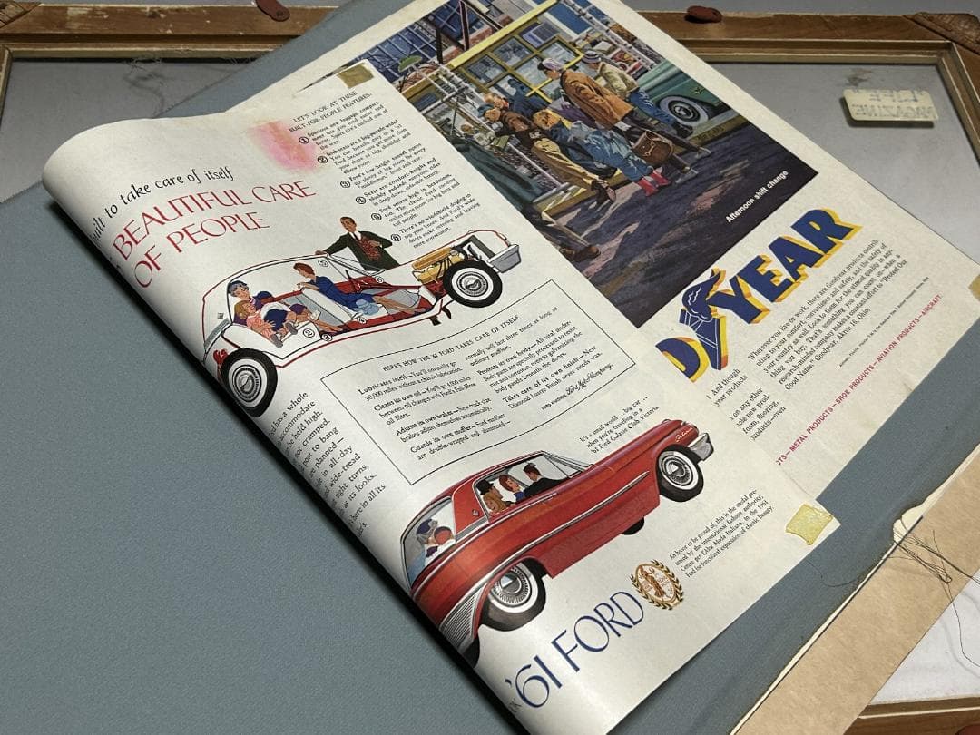 GOODYEAR　広告　アート額縁 インテリア ビンテージ LIFE　雑誌