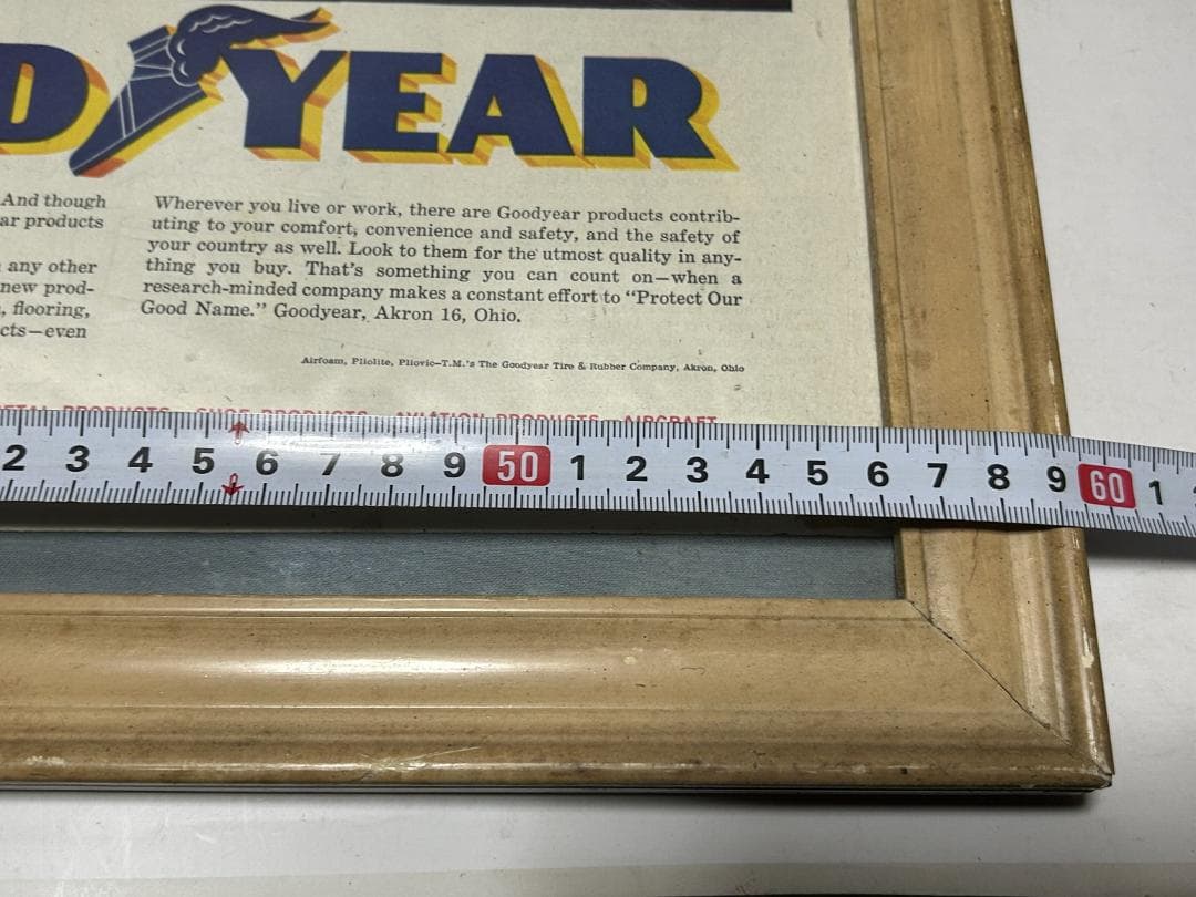 GOODYEAR　広告　アート額縁 インテリア ビンテージ LIFE　雑誌