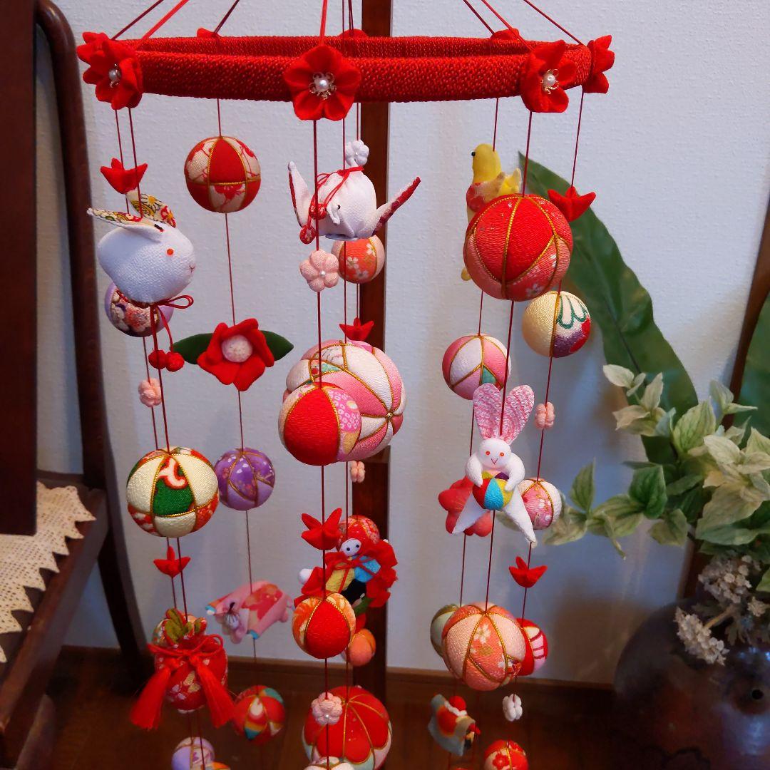 ちりめん細工　お雛様下げ飾りさげもん(大)