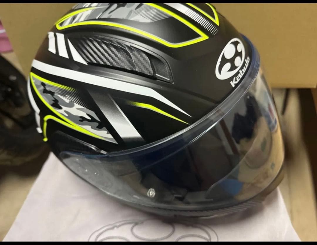 OGK KABUTO RYUKI システムヘルメットXLフラットブラックイエロー