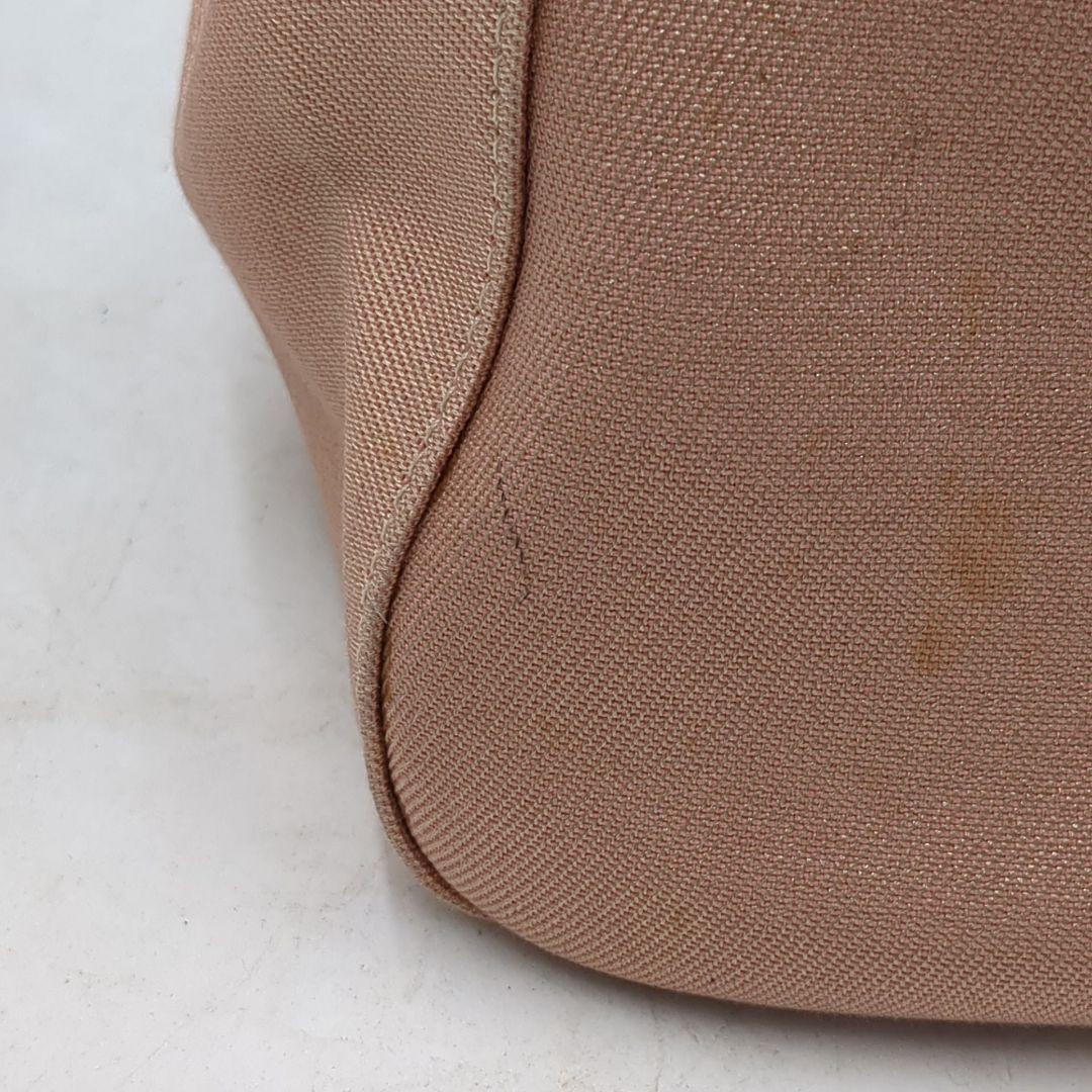 バーバリーブルーレーベル トート ハンドバッグ 金具 ロゴ キャンバス ピンク