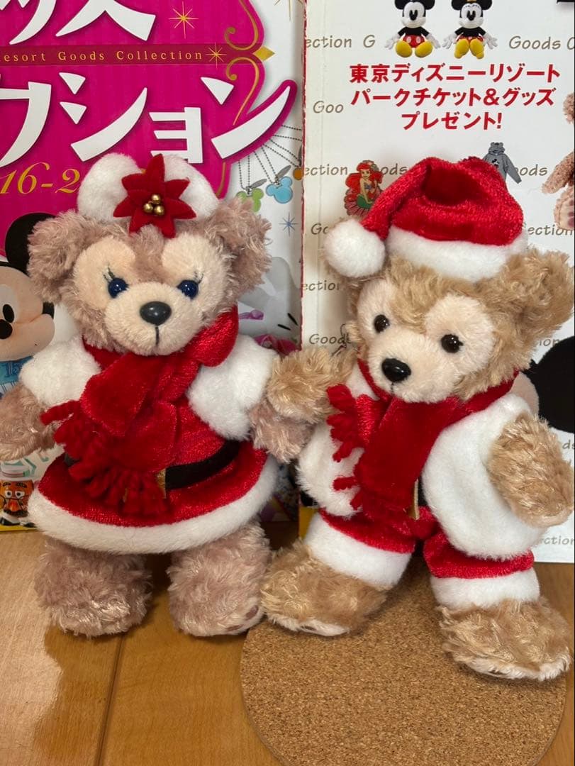 新品　ダッフィー＆シェリーメイ ぬいぐるみバッジ　TDS クリスマス　限定品