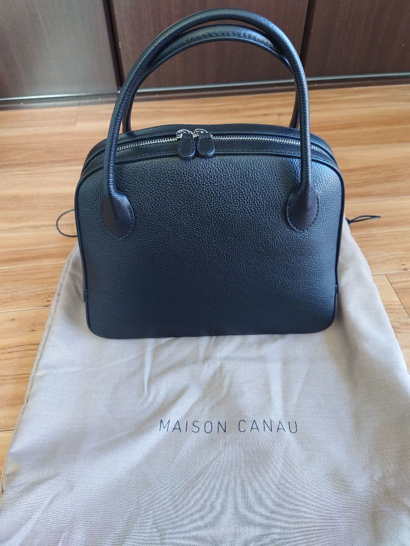 バッグ MAISON CANAU SHRINK ROUND-BOSTON(M)
