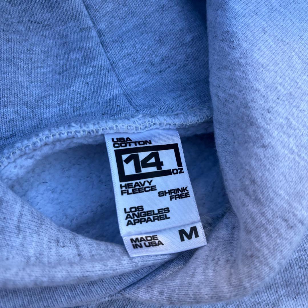 ロサンゼルスアパレル スウェットフーディー パーカー グレー M 14oz