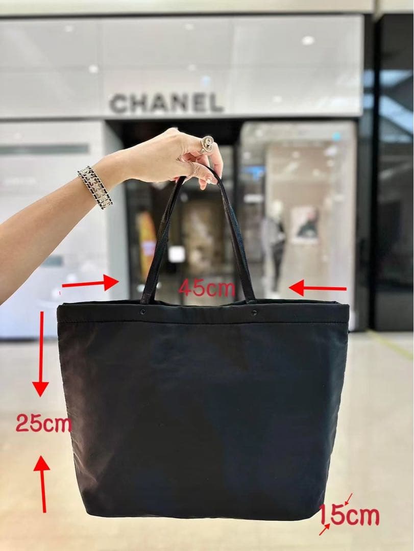 ノベルティCHANEL ナイロン トートバッグ 黒