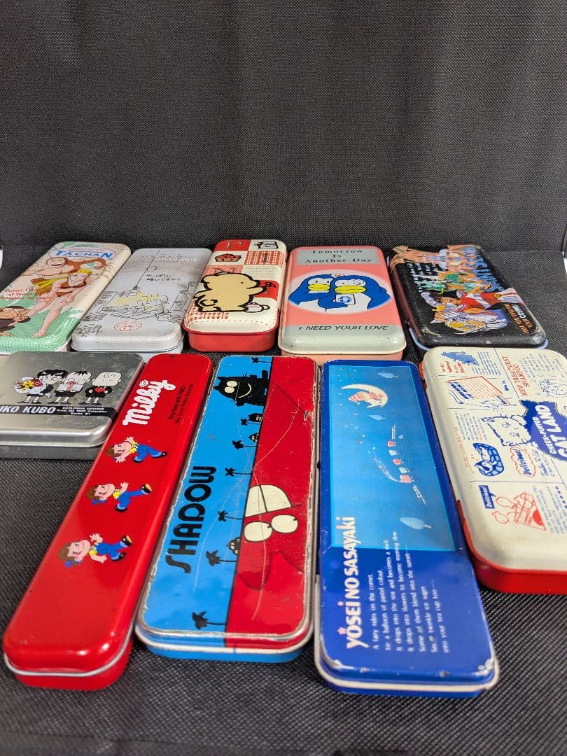 昭和レトロ 缶 ペンケース まとめ売り キャラクター 聖闘士星矢
