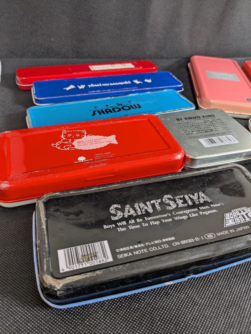 昭和レトロ 缶 ペンケース まとめ売り キャラクター 聖闘士星矢