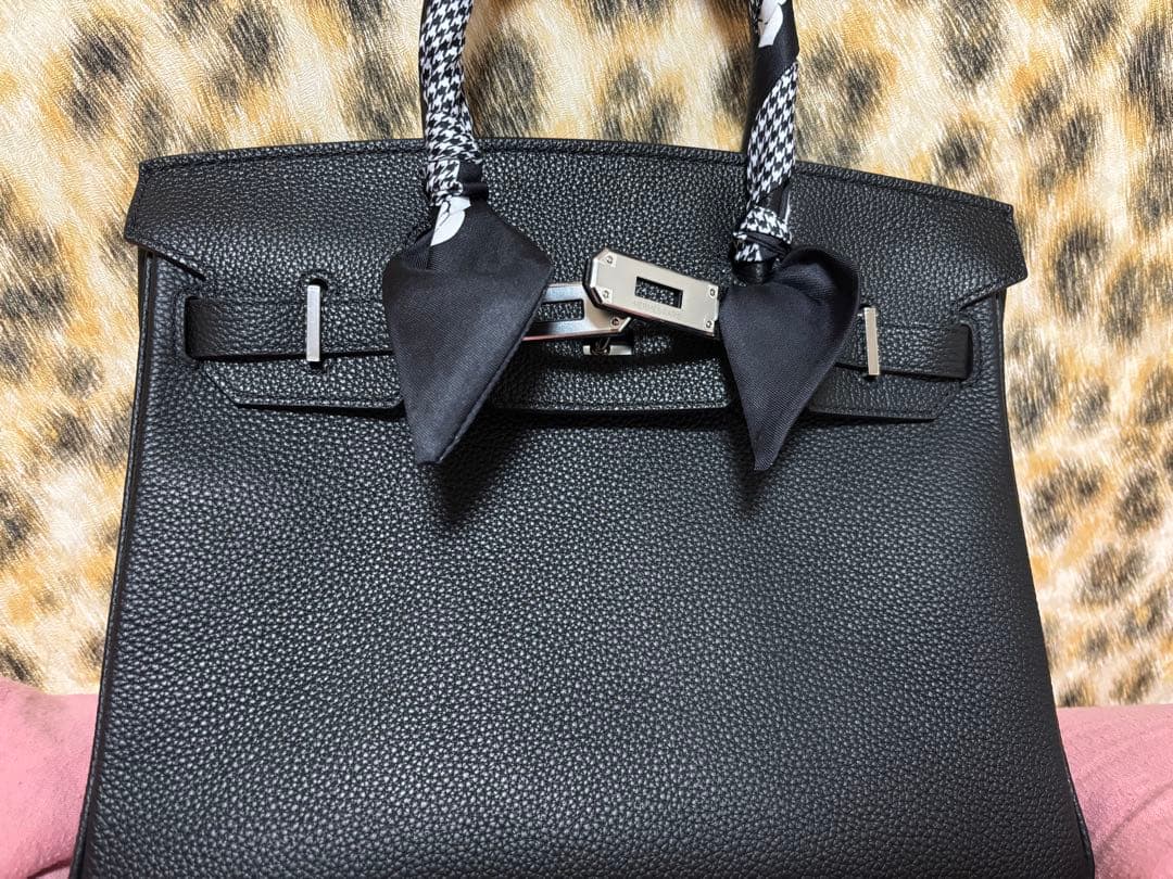 黒レザー トートバッグ